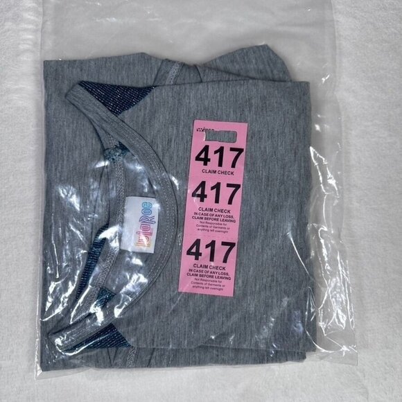 Lularoe XS Heather Gray Teal Raglan Sparkly 3/4 Sleeve Shirt Elegant Unicorn LLR - Picture 7 of 8